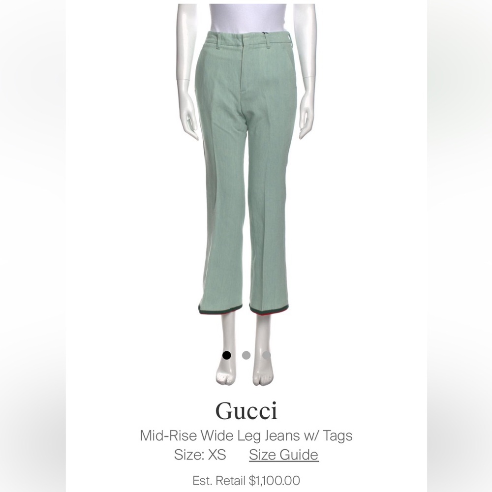 Gucci Green Light Wash Denim
